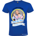 T-SHIRT PRIMA FESTA DEL PAPÀ UOMO STAMPA PERSONALIZZATA COLORE BLU ROYAL