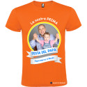 T-SHIRT PRIMA FESTA DEL PAPÀ UOMO STAMPA PERSONALIZZATA COLORE ARANCIONE