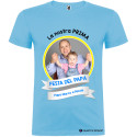 T-SHIRT PRIMA FESTA DEL PAPÀ UOMO STAMPA PERSONALIZZATA COLORE AZZURRO