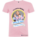 T-SHIRT PRIMA FESTA DEL PAPÀ UOMO STAMPA PERSONALIZZATA COLORE ROSA