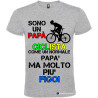 T-SHIRT PERSONALIZZATA UOMO PAPÀ CICLISTA COLORE GRIGIO