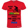 T-SHIRT PERSONALIZZATA UOMO PAPÀ CICLISTA COLORE ROSSO