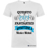 T-SHIRT QUESTO PAPÀ FANTASTICO APPARTIENE A ME COLORE BIANCO