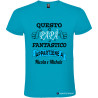 T-SHIRT QUESTO PAPÀ FANTASTICO APPARTIENE A ME COLORE TURCHESE