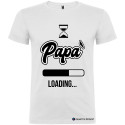 T-SHIRT PERSONALIZZATA PAPÀ LOADING RICARICA ENERGIA COLORE BIANCO