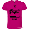 T-SHIRT PERSONALIZZATA PAPÀ LOADING RICARICA ENERGIA COLORE ROSA FUCSIA