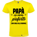 T-SHIRT UOMO PAPÀ SEI IL NOSTRO PREFERITO COLORE GIALLO