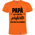 T-SHIRT UOMO PAPÀ SEI IL NOSTRO PREFERITO COLORE ARANCIO