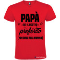 T-SHIRT UOMO PAPÀ SEI IL NOSTRO PREFERITO COLORE ROSSO