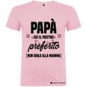 T-SHIRT UOMO PAPÀ SEI IL NOSTRO PREFERITO COLORE ROSA