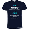 T-SHIRT PERSONALIZZATA PAPÀ SUPEREROE MANTELLO COLORE BLU NAVY