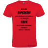 T-SHIRT PERSONALIZZATA PAPÀ SUPEREROE MANTELLO COLORE ROSSO