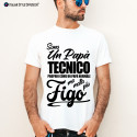 Maglietta personalizzata con scritta Sono un papà tecnico proprio come un papà normale figo ma molto di più