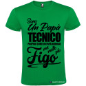 Maglietta personalizzata con scritta Sono un papà tecnico proprio come un papà normale figo ma molto di più colore verde