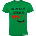 T-SHIRT PERSONALIZZATA UN PADRE È MIGLIORE DI 100 INSEGNANTI COLORE VERDE