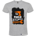 T-SHIRT PERSONALIZZATA MECCANICO SE NON PUO' AGGIUSTARLO COLORE GRIGIO
