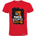 T-SHIRT PERSONALIZZATA MECCANICO SE NON PUO' AGGIUSTARLO COLORE ROSSO