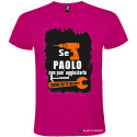T-SHIRT PERSONALIZZATA MECCANICO SE NON PUO' AGGIUSTARLO COLORE ROSA FUCSIA