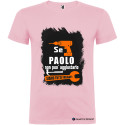 T-SHIRT PERSONALIZZATA MECCANICO SE NON PUO' AGGIUSTARLO COLORE ROSA