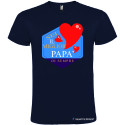 T-SHIRT SEI IL MIGLIOR PAPÀ DI SEMPRE STAMPA PERSONALIZZATA COLORE BLU NAVY