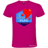 T-SHIRT SEI IL MIGLIOR PAPÀ DI SEMPRE STAMPA PERSONALIZZATA COLORE ROSA FUCSIA