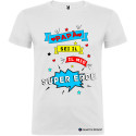 T-SHIRT PERSONALIZZATA SEI IL MIO SUPER EROE PAPÀ UOMO COLORE BIANCO