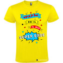 T-SHIRT PERSONALIZZATA SEI IL MIO SUPER EROE PAPÀ UOMO COLORE GIALLO