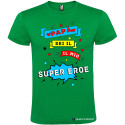 T-SHIRT PERSONALIZZATA SEI IL MIO SUPER EROE PAPÀ UOMO COLORE VERDE