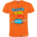 T-SHIRT PERSONALIZZATA SEI IL MIO SUPER EROE PAPÀ UOMO COLORE ARANCIO