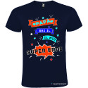 T-SHIRT PERSONALIZZATA SEI IL MIO SUPER EROE PAPÀ UOMO COLORE BLU NAVY
