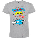T-SHIRT PERSONALIZZATA SEI IL MIO SUPER EROE PAPÀ UOMO COLORE GRIGIO