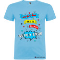T-SHIRT PERSONALIZZATA SEI IL MIO SUPER EROE PAPÀ UOMO COLORE AZZURRO