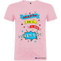 T-SHIRT PERSONALIZZATA SEI IL MIO SUPER EROE PAPÀ UOMO COLORE ROSA