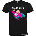 T-SHIRT SUPERMAN DAD UOMO STAMPA PERSONALIZZATA COLORE NERO