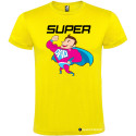 T-SHIRT SUPERMAN DAD UOMO STAMPA PERSONALIZZATA GIALLO