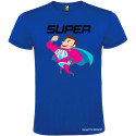 T-SHIRT SUPERMAN DAD UOMO STAMPA PERSONALIZZATA COLORE BLU ROYAL