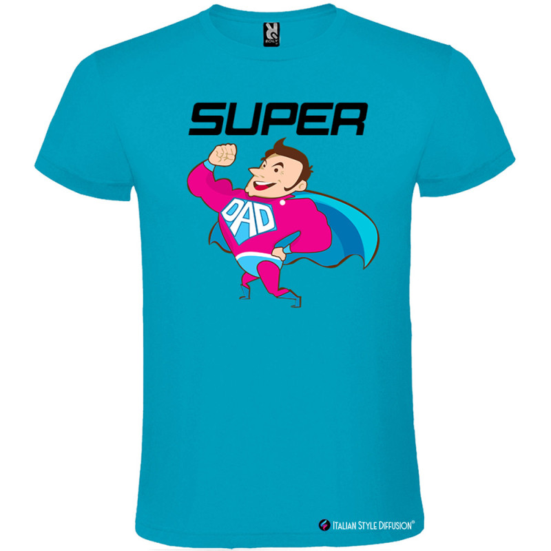 T-shirt Superman Dad Uomo Stampa Personalizzata