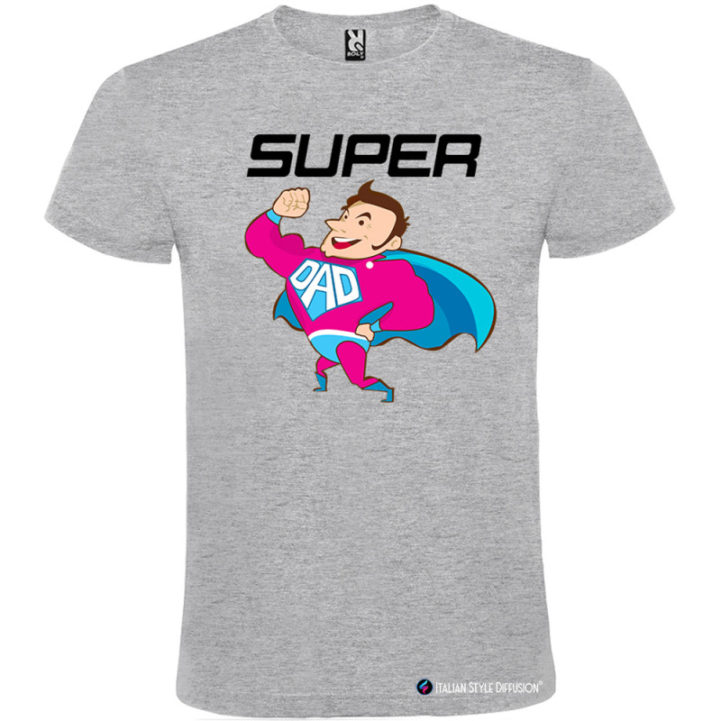 T-shirt Superman Dad Uomo Stampa Personalizzata
