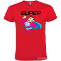 T-SHIRT SUPERMAN DAD UOMO STAMPA PERSONALIZZATA COLORE ROSSO