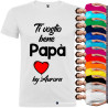 T-SHIRT CON STAMPA TI VOGLIO BENE PAPÀ E CUORE