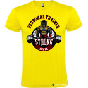 T-shirt personalizzata personal trainer Italian Style Diffusion ® colore giallo