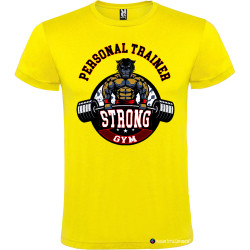 T-shirt personalizzata personal trainer Italian Style Diffusion ® colore giallo