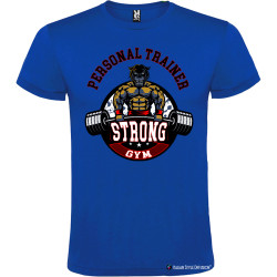 T-shirt personalizzata personal trainer Italian Style Diffusion ® colore blu royal