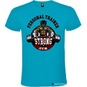 T-shirt personalizzata personal trainer Italian Style Diffusion ® colore turchese