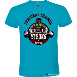 T-shirt personalizzata personal trainer Italian Style Diffusion ® colore turchese