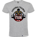T-shirt personalizzata personal trainer Italian Style Diffusion ® colore grigio