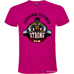 T-shirt personalizzata personal trainer Italian Style Diffusion ® colore rosa fucsia