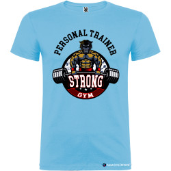 T-shirt personalizzata personal trainer Italian Style Diffusion ® colore azzurro