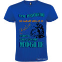 MAGLIETTA PERSONALIZZATA UOMO PESCA PESCATORE COLORE BLU ROYAL