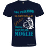 MAGLIETTA PERSONALIZZATA UOMO PESCA PESCATORE COLORE BLU NAVY